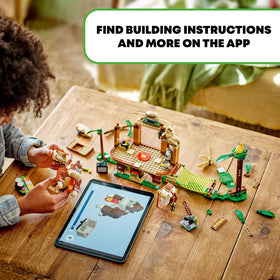 LEGO Super Mario Donkey Kong and Cranky Kong figures accompany jungle escapades