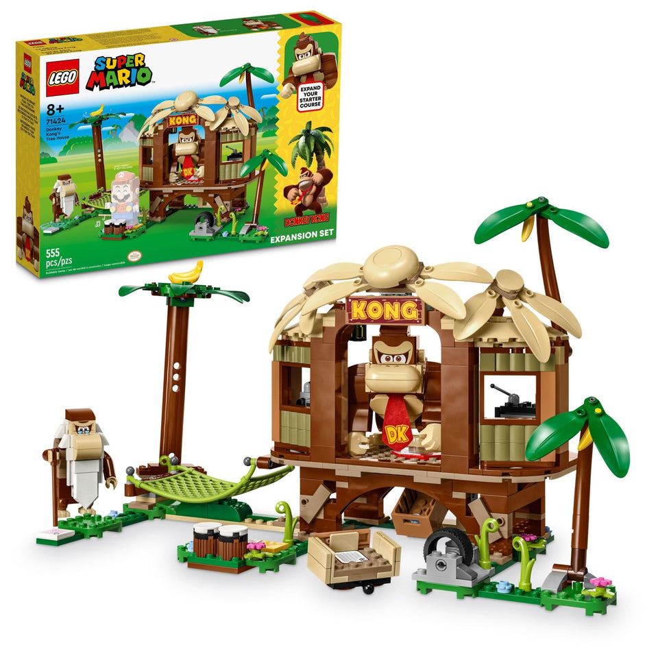 LEGO Super Mario Donkey Kong tree house exterior inviting jungle adventures and imaginative play
