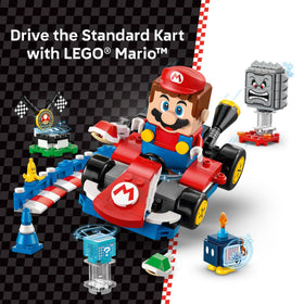 LEGO Super Mario Bob-omb and Thwomp figures add obstacle challenges.