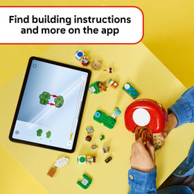 LEGO Super Mario Toad’s House action tag spot triggers doorbell sounds and tunes