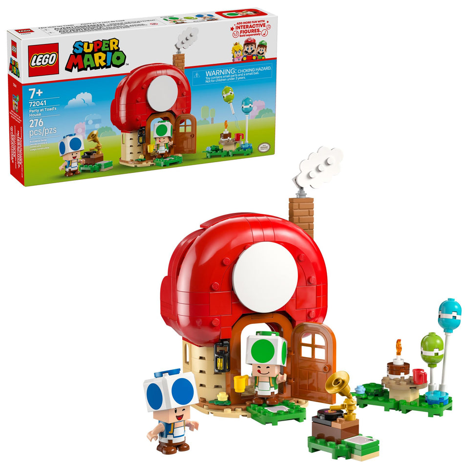 LEGO Super Mario Toad’s House front porch scene encourages imaginative play and arrival rituals