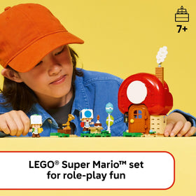 LEGO Super Mario Toad’s House kitchen area for snack prep and party planning