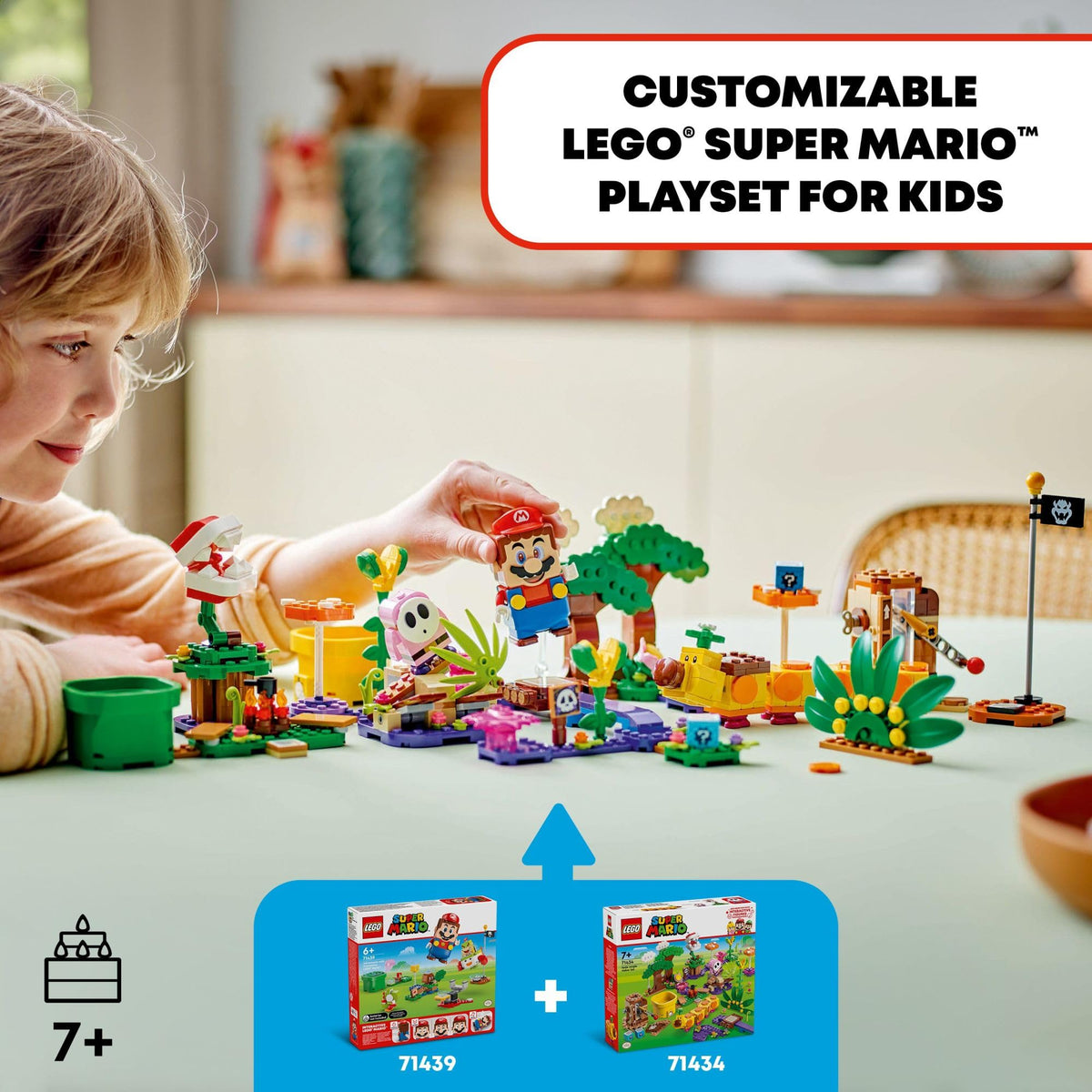 LEGO Super Mario Soda Jungle Maker Set Wiggler figure sparks dynamic interactions and action