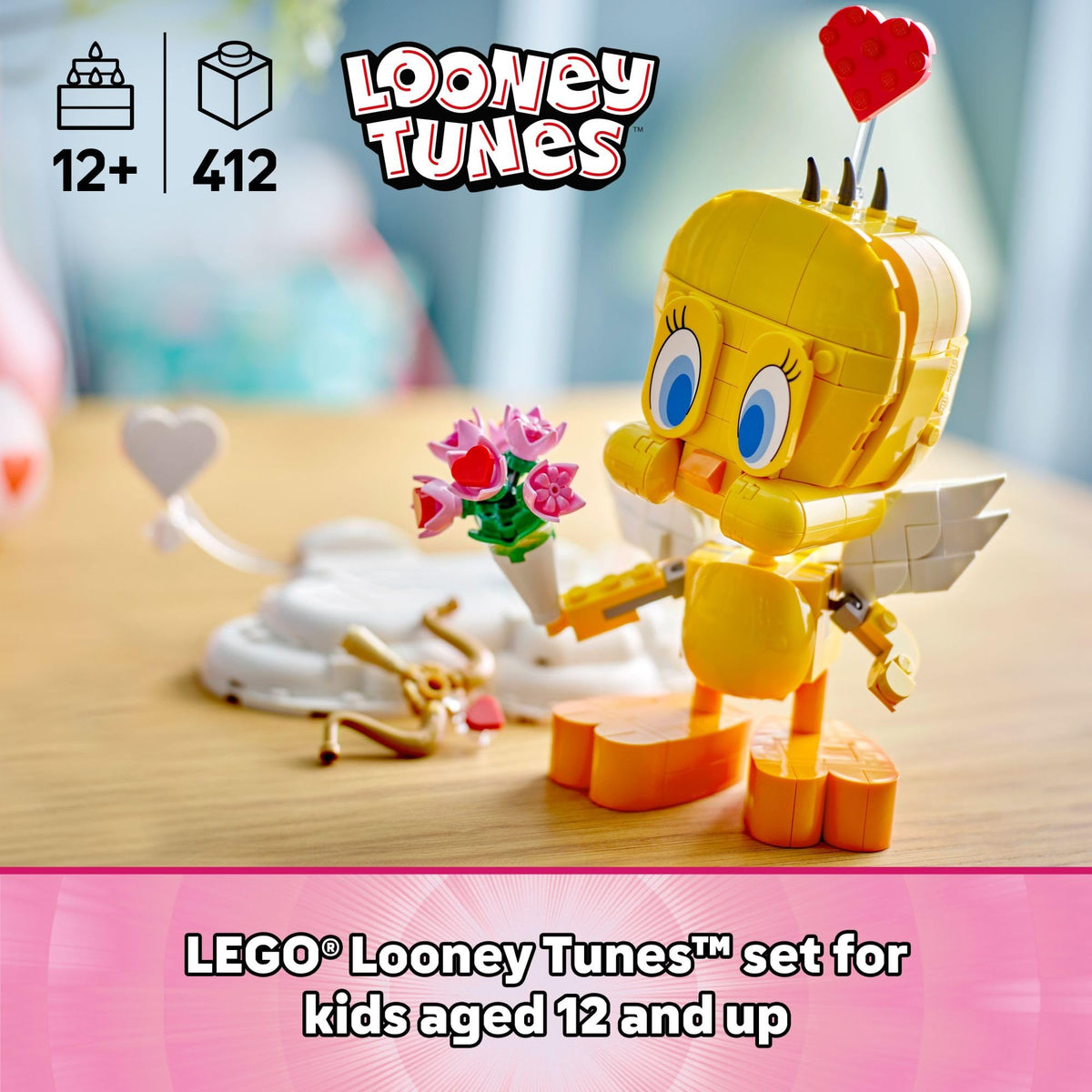 LEGO Sweetheart Tweety cloud pedestal for elegant display and posing