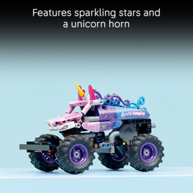 LEGO Technic Sparkle Smash features durable wheels for indoor and outdoor fun.