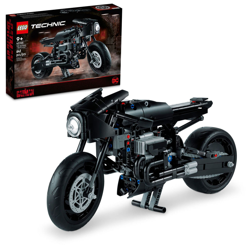 LEGO Technic Batcycle assembly step 1 highlights authentic Batman bike details for a focused build