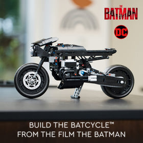 LEGO Technic Batcycle engine detail reveals a realistic drive mechanism for tactile learning