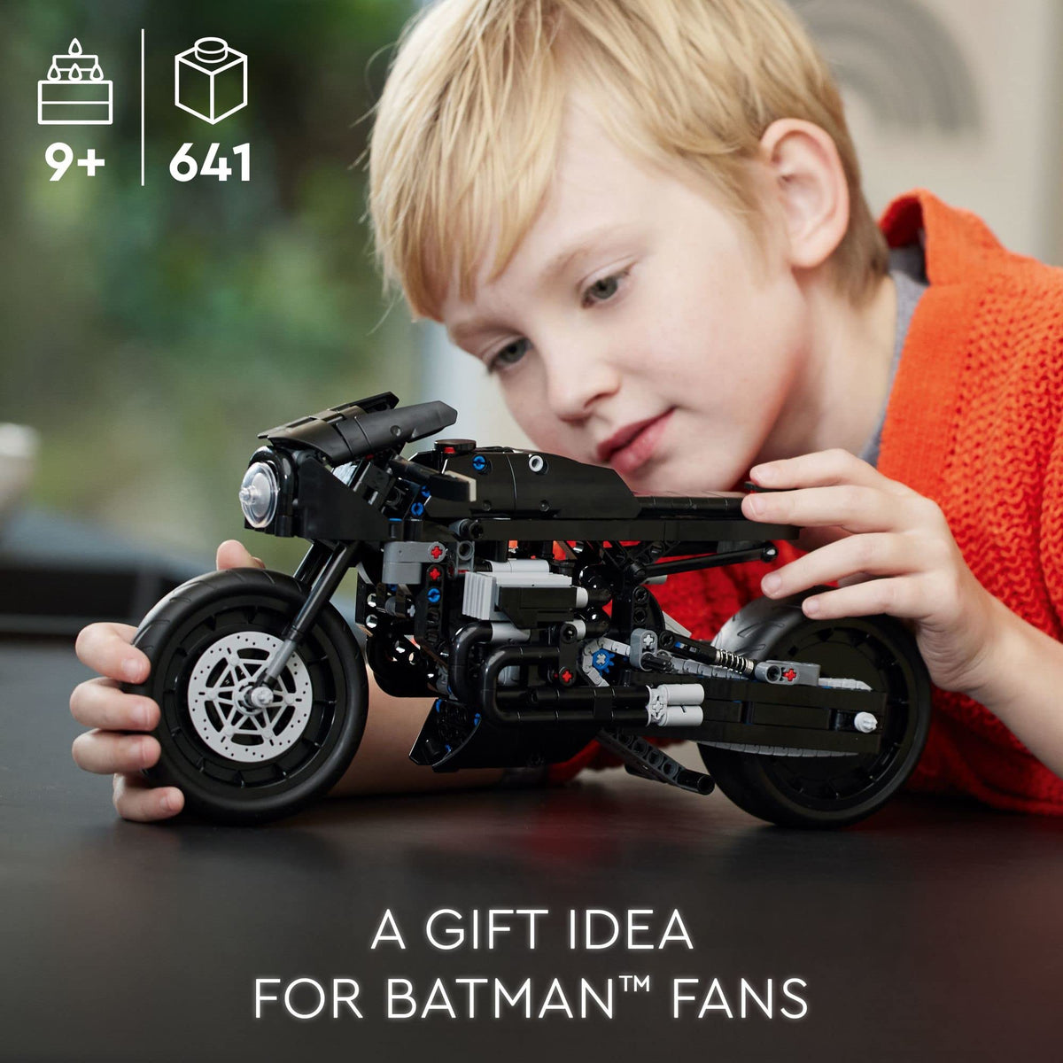 LEGO Technic Batcycle 641-piece build offers satisfying, detailed construction