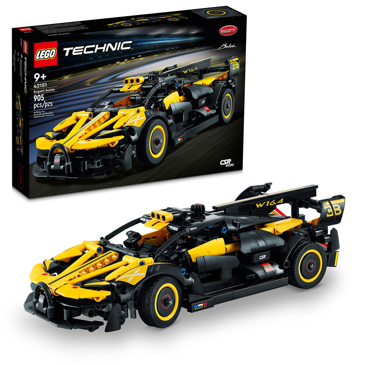 LEGO Technic Bugatti Bolide working W16 engine for hands-on engineering exploration.