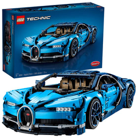 LEGO Technic Bugatti Chiron duo-tone blue color, premium display piece for collections