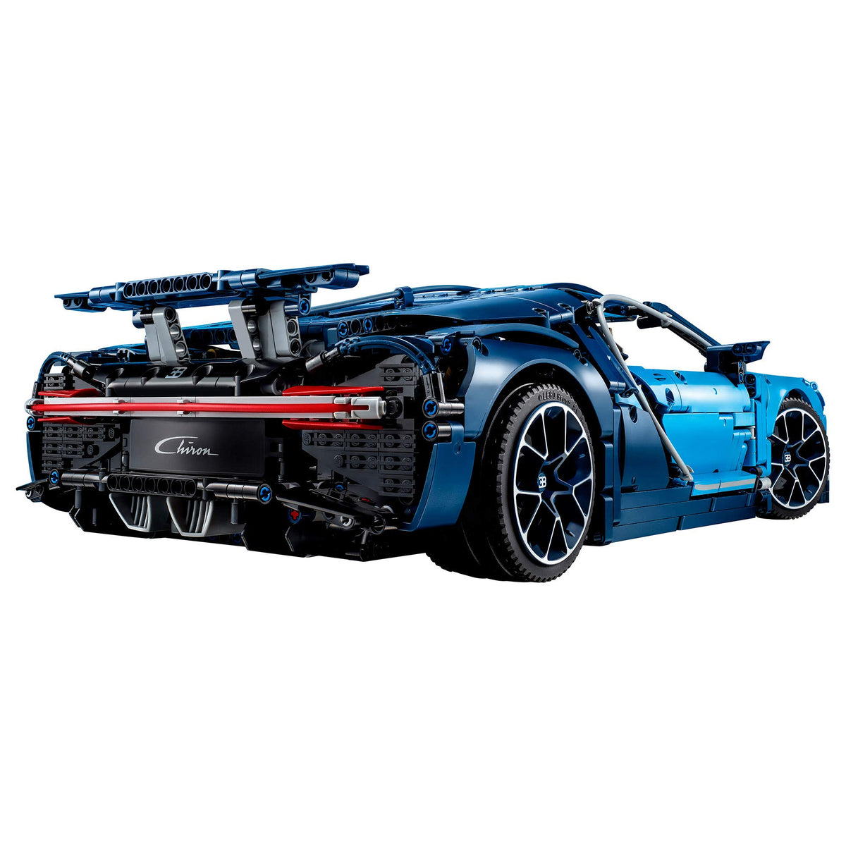 LEGO Technic Bugatti Chiron engine detail with moving pistons realism