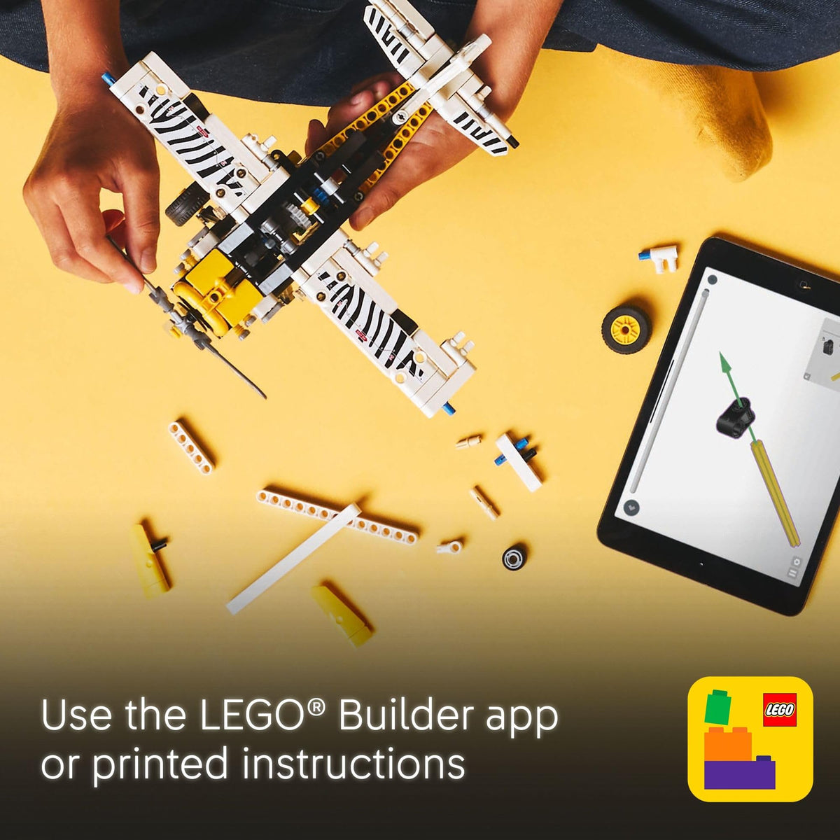 LEGO Technic Bush Plane 333 pieces offer a rewarding building challenge and reusable playset.
