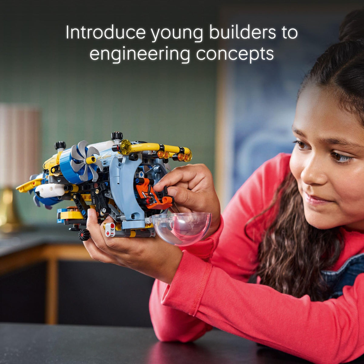 LEGO Technic Deep-Sea Submarine barrel grab showcases underwater sample retrieval play