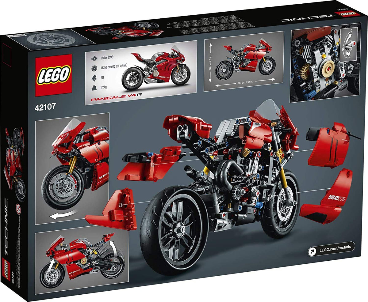 LEGO Technic Ducati Panigale V4 R rear suspension detail for smooth handling