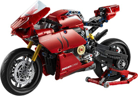 LEGO Technic Ducati Panigale V4 R steering system for authentic maneuvering