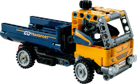 LEGO Technic Dump Truck 42147 movable arm highlights engineering realism