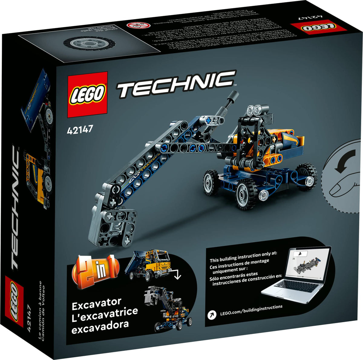 LEGO Technic Dump Truck 42147 build-app view aids learning
