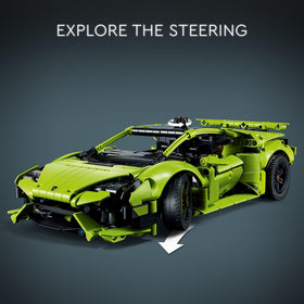 Steering mechanism provides responsive control for immersive driving-inspired LEGO play.
