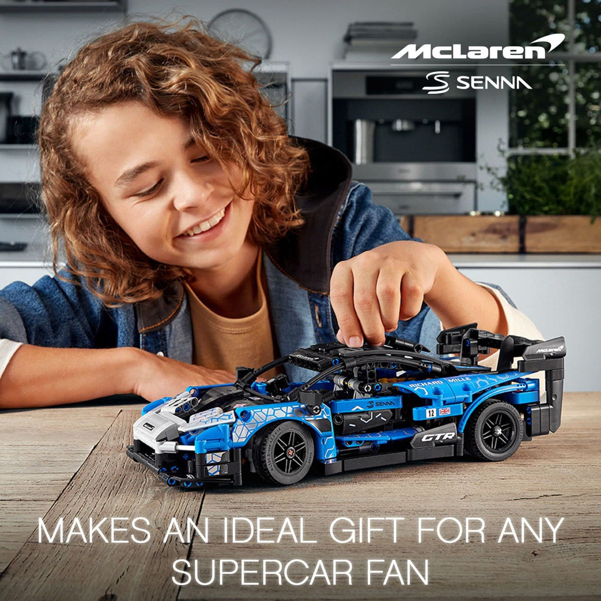 LEGO Technic McLaren Senna GTR engine detail with moving pistons for engineering appreciation