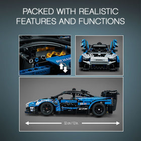 LEGO Technic McLaren Senna GTR wheel and suspension emphasizing build precision