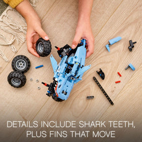 LEGO Technic Megalodon pull-back action enables fast, fun races.