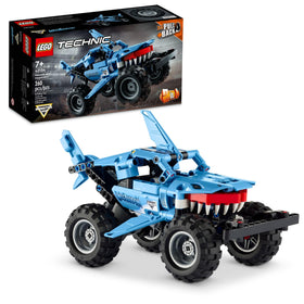LEGO Technic Megalodon pull-back truck with moving fins for dynamic play.