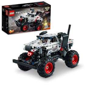 LEGO Technic Monster Jam Monster Mutt Dalmatian pull-back truck ideal for fast racing play.