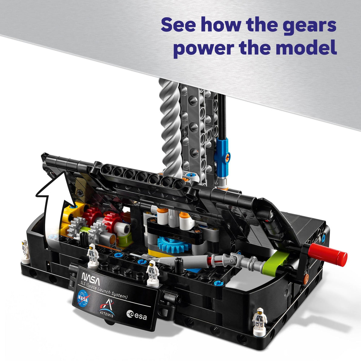 LEGO Technic NASA Artemis astronaut nanofigures for space-themed storytelling.