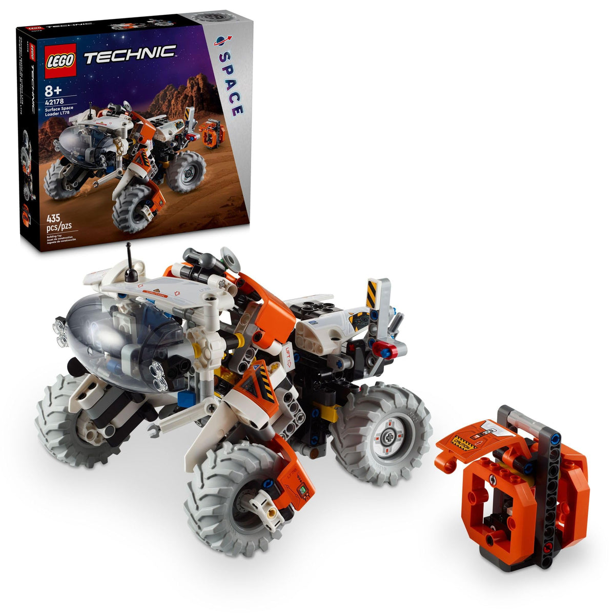 LEGO Technic Surface Space Loader LT78 front view ready for space exploration.
