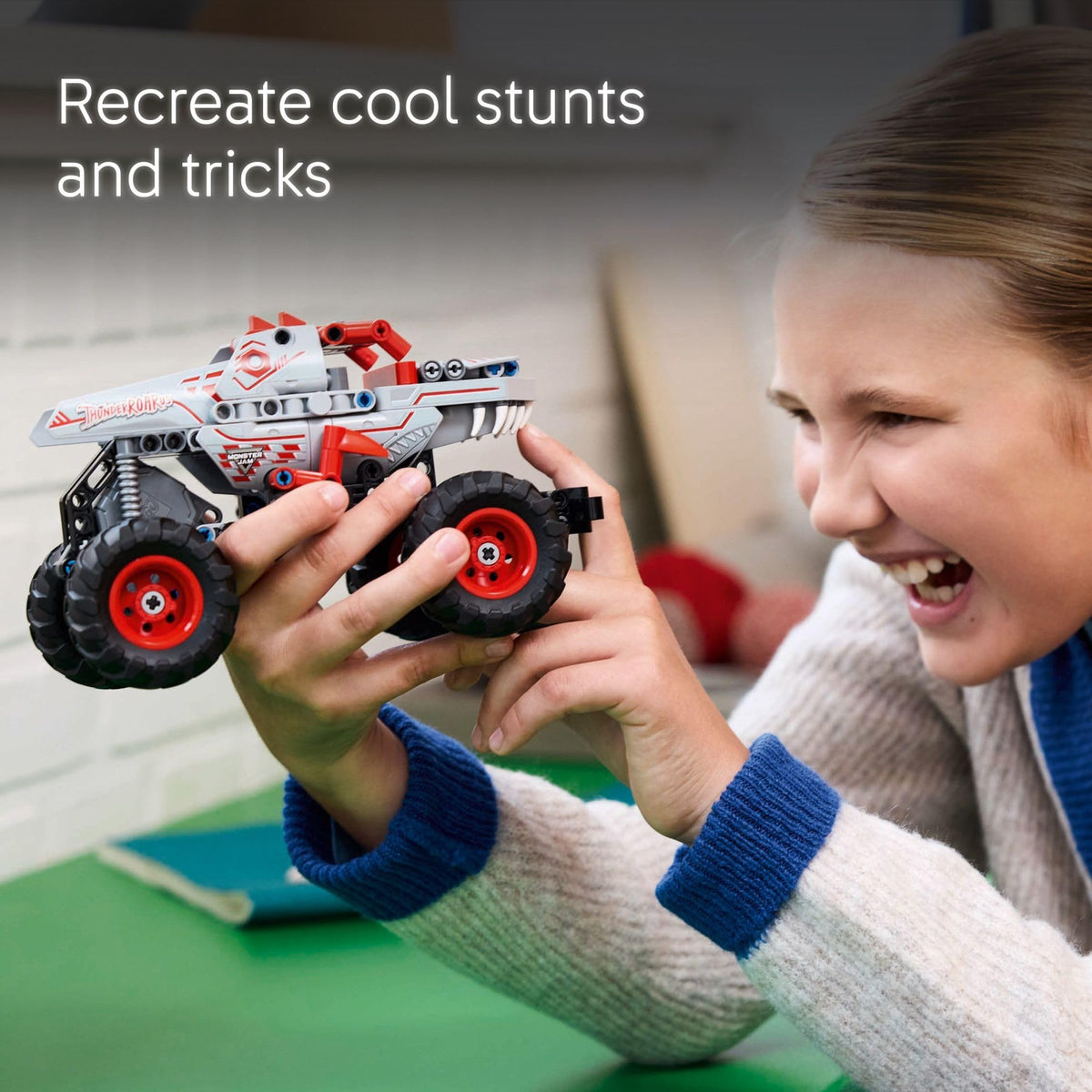 LEGO Technic ThunderROARus pull-back truck stunt action for quick bursts