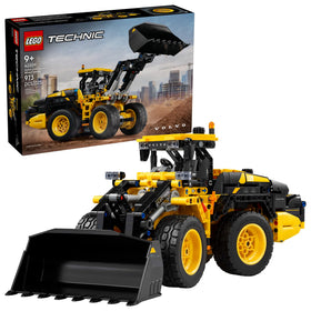 LEGO Technic Volvo L120 front view shows authentic design for imaginative play