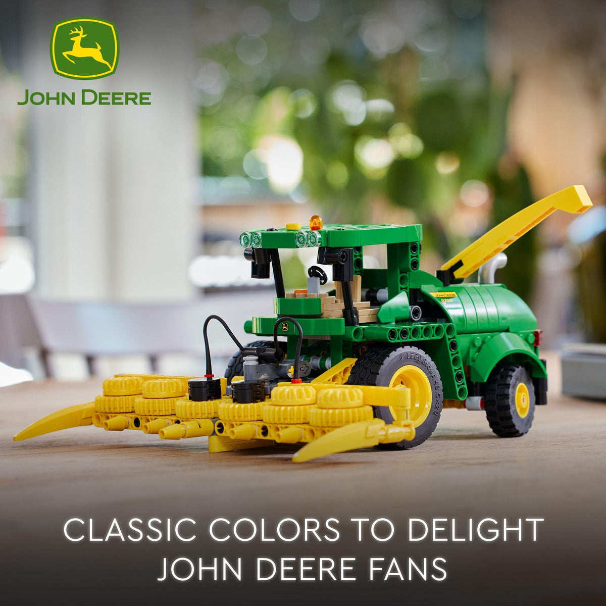 LEGO Technic John Deere 9700 559-piece model sparks engineering curiosity.