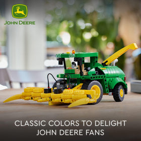 LEGO Technic John Deere 9700 559-piece model sparks engineering curiosity.