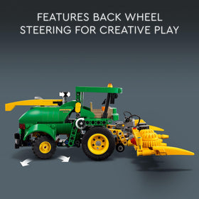 LEGO Technic John Deere 9700 Builder app 3D view and progress tracking.