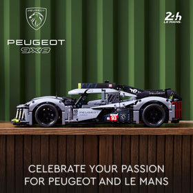 LEGO Peugeot 9X8 doors open for interactive model viewing and posing