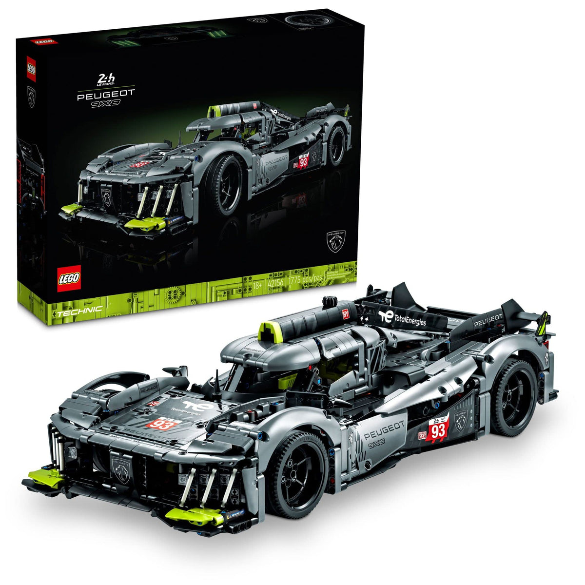 LEGO Peugeot 9X8 engine detail highlights V6 complexity for display and learning