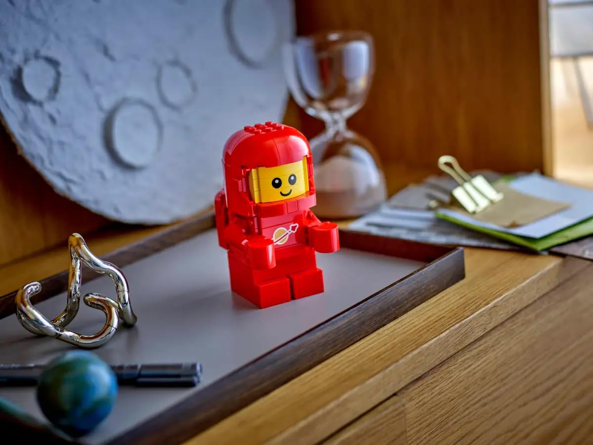 LEGO Up-Scaled Baby Astronaut 40767 display-ready figure on desk