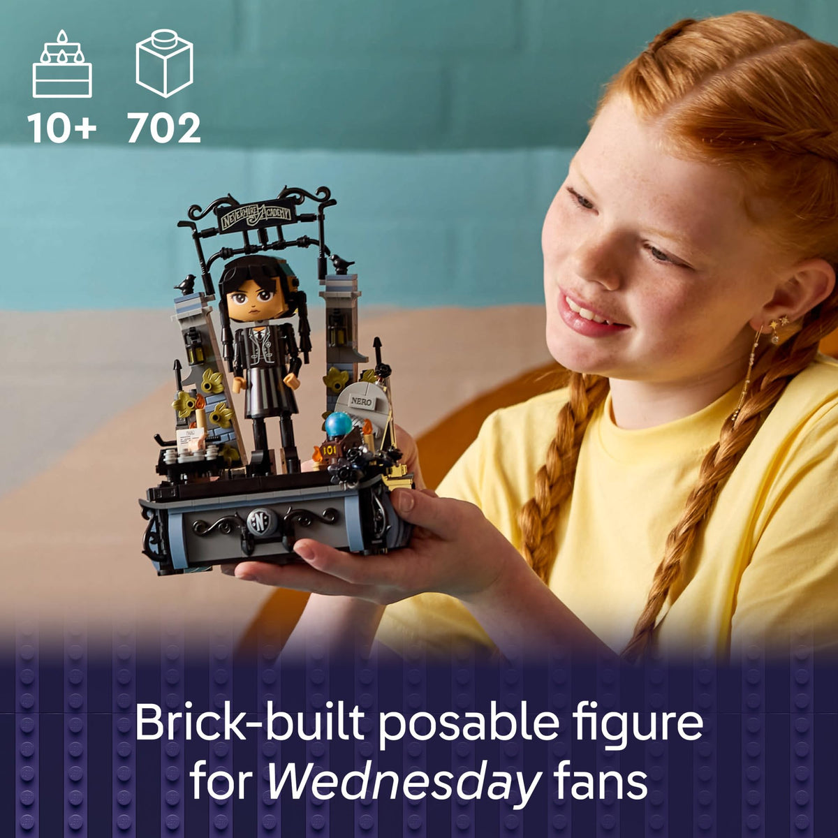 LEGO Wednesday Addams Thing accessory stand with drawers for hidden treasures