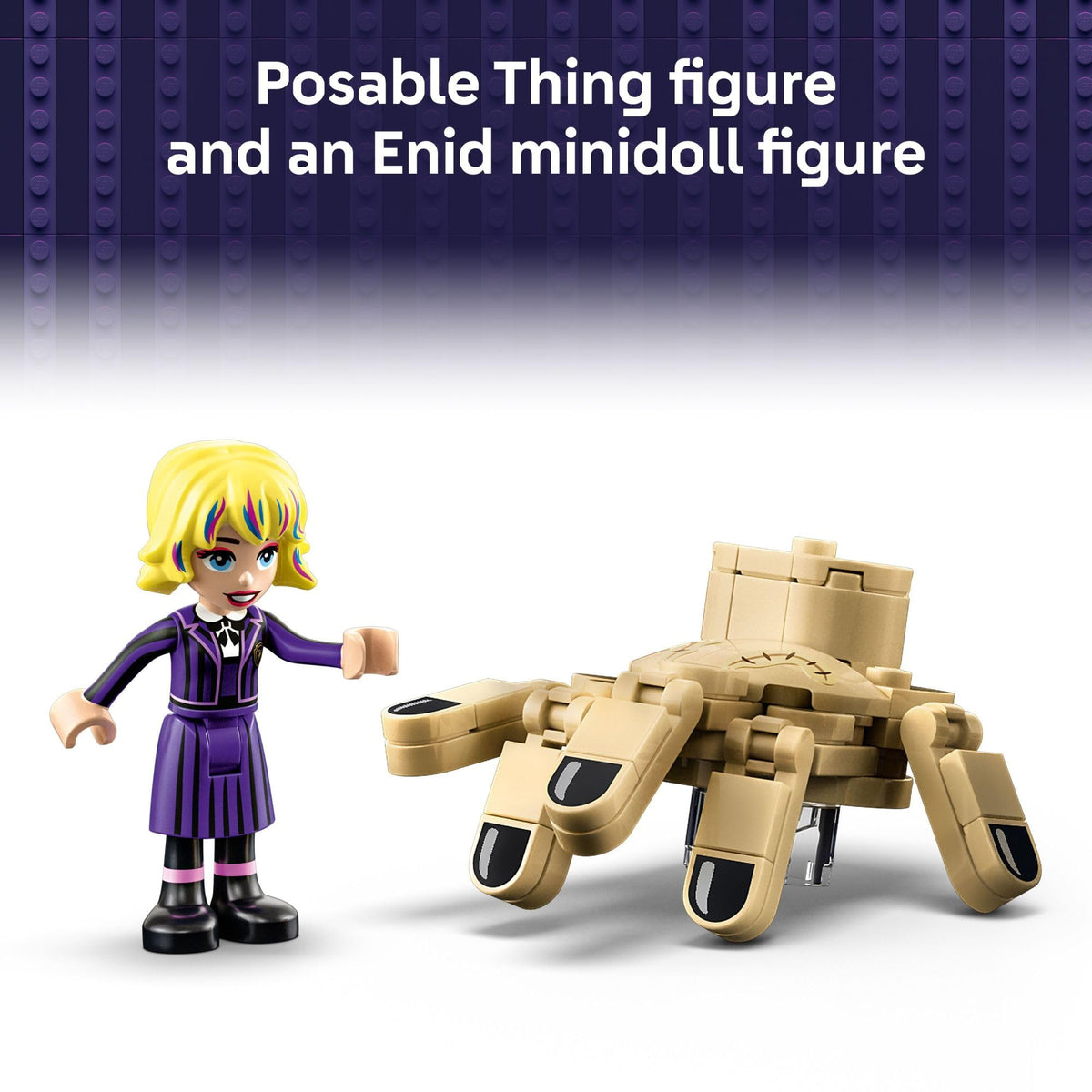 LEGO Wednesday Enid Sinclair minidoll included for character driven adventures.