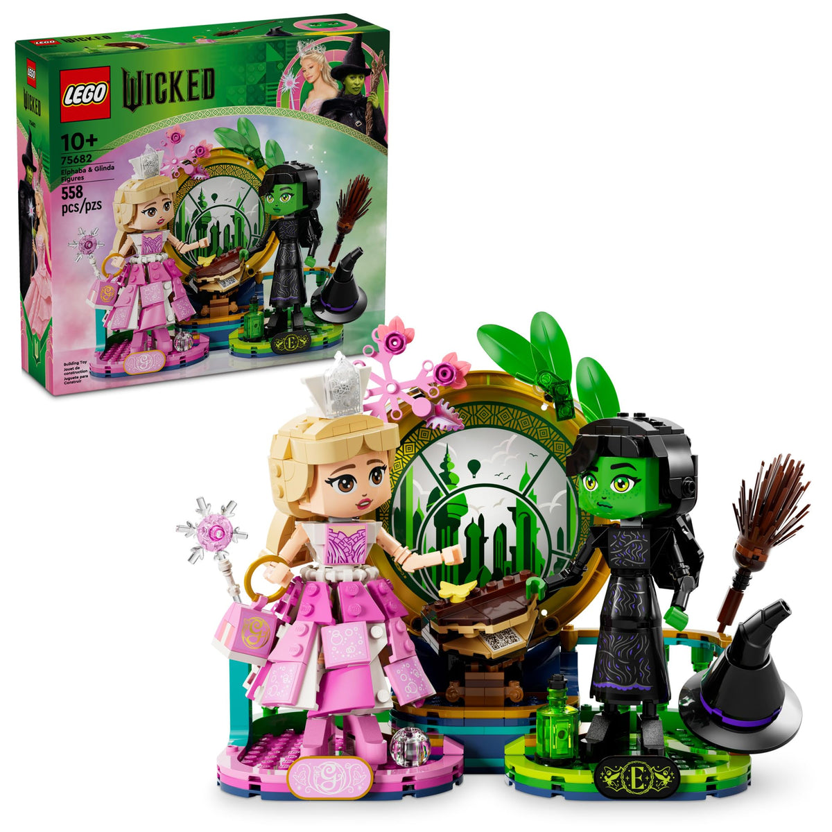 LEGO Wicked Elphaba figure with posable arms for dynamic storytelling