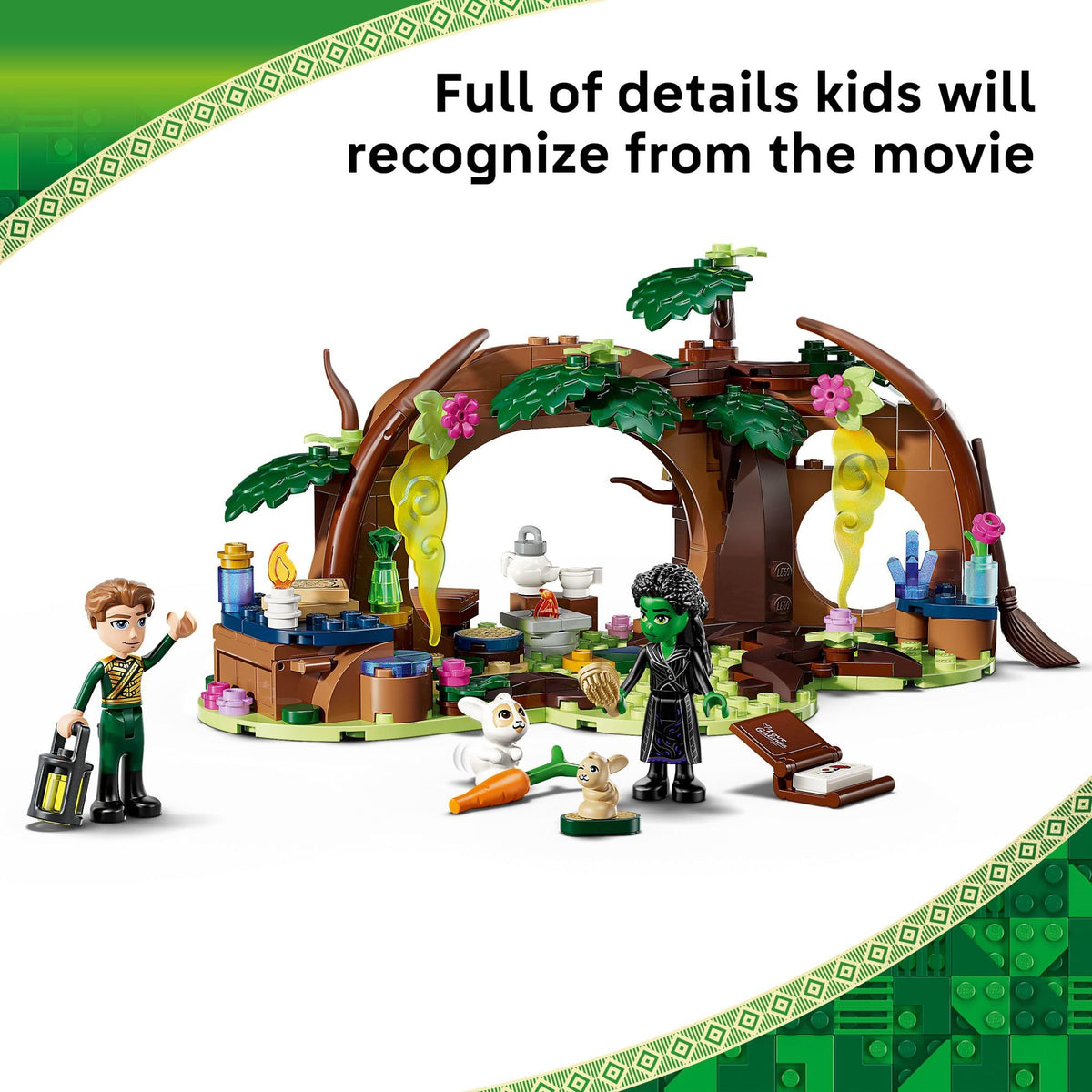 Fiyero minidoll complements LEGO Wicked Elphaba's Retreat for scene play