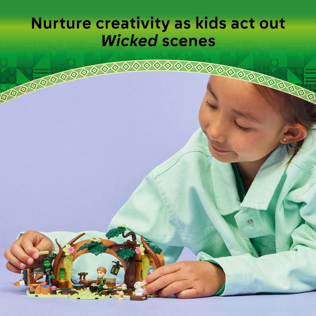 Two rabbit figures add woodland charm to LEGO Wicked Elphaba's Retreat