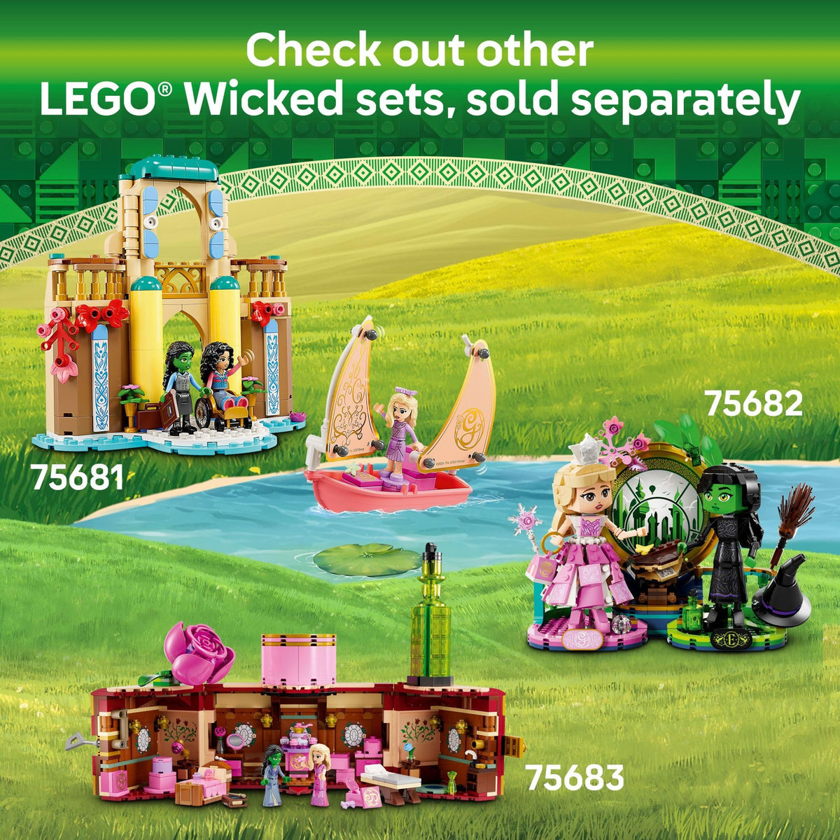 LEGO Wicked Emerald City map room scene for imaginative storytelling