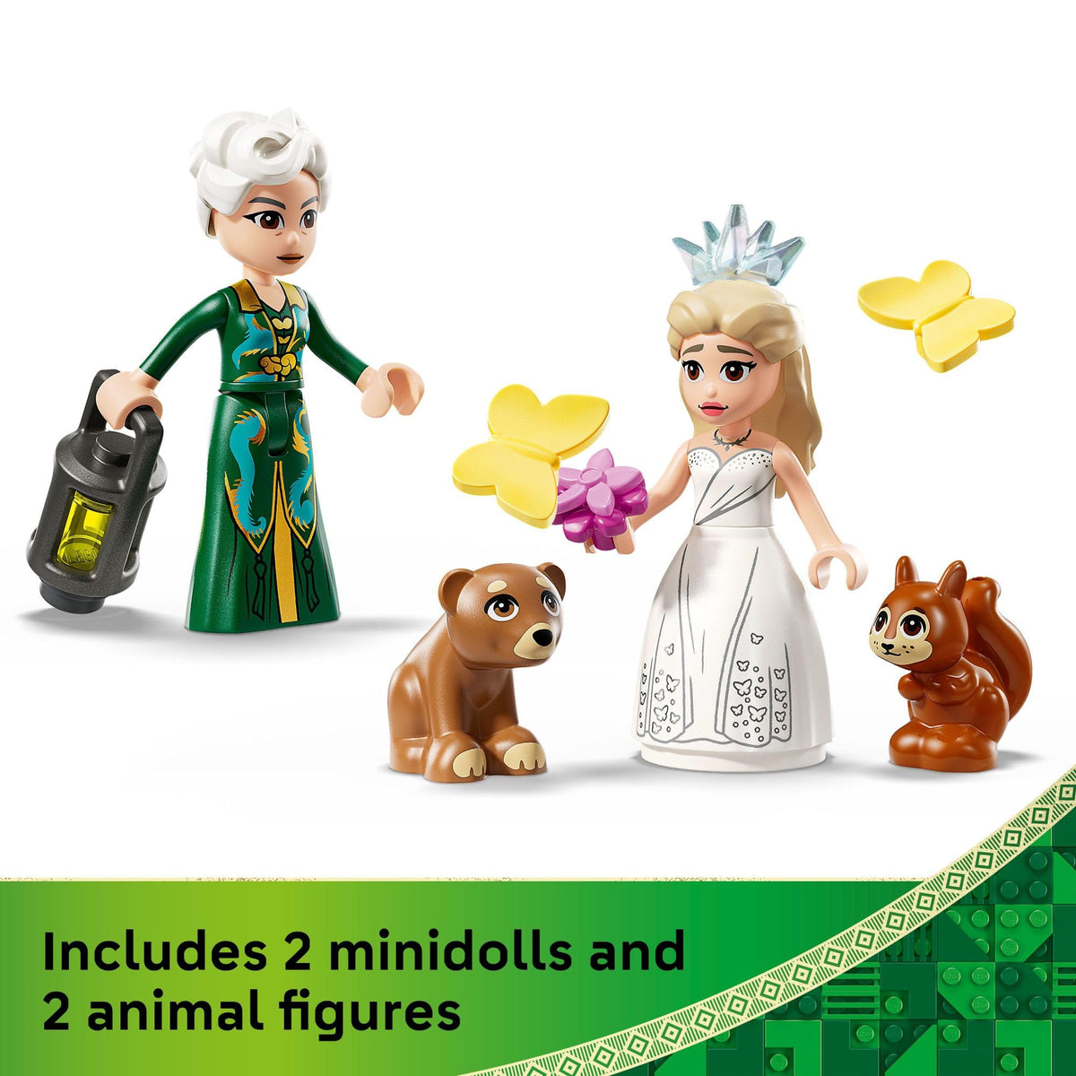 LEGO Wicked Glinda's Wedding Day Glinda gown and tiara for expressive moments