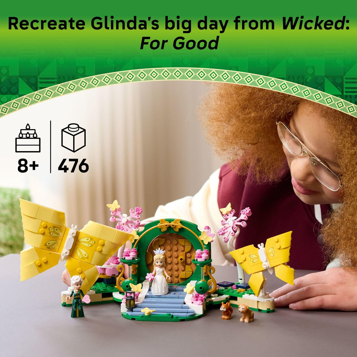LEGO Wicked Glinda's Wedding Day wedding cake detail for storytelling