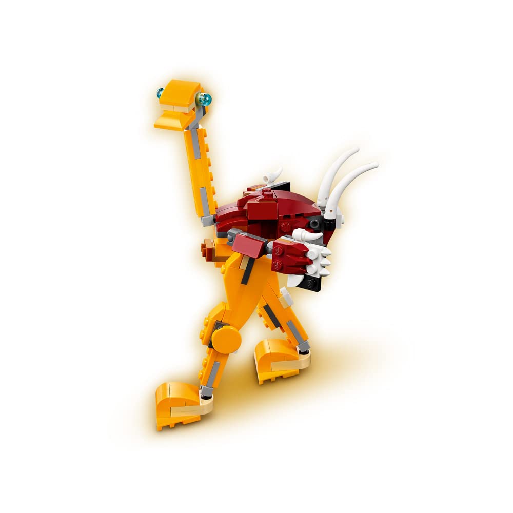 LEGO Creator 3in1 Wild Lion 31112 details and parts for builders.