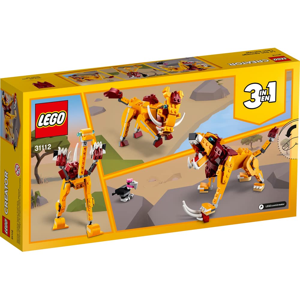 LEGO Creator 3in1 Wild Lion 31112 warthog model with posable features.