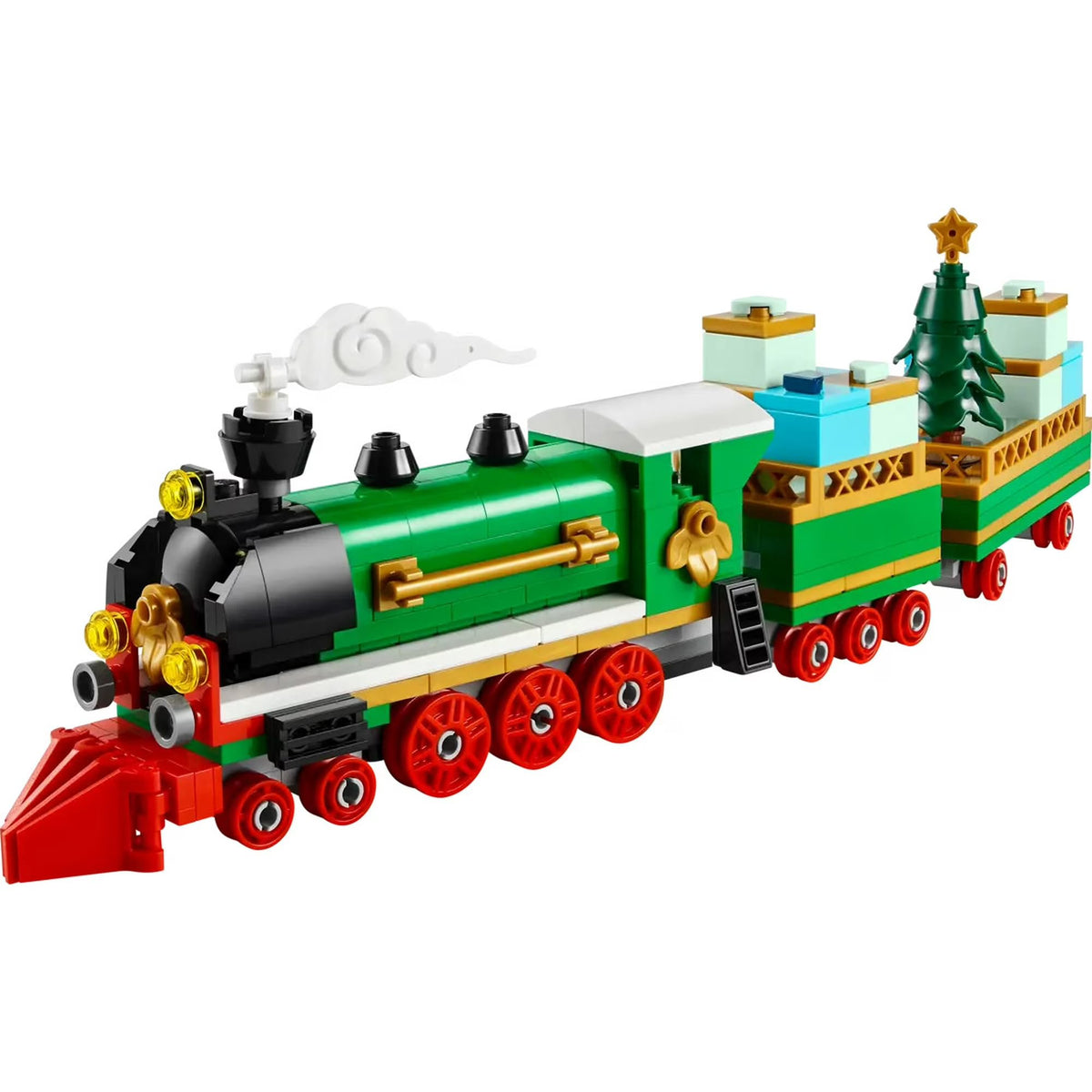 LEGO Winter Holiday Train detail windows showing craftsmanship for display stories