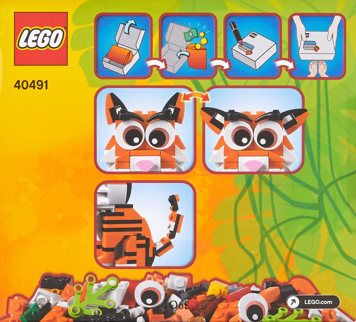 LEGO The Year of The Tiger bricks assembled detail encourages imaginative play.