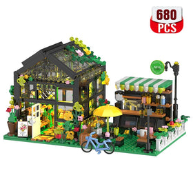 LEGPS YYDS garden courtyard coffee stand invites pretend cafe moments.